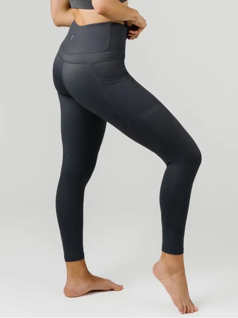 Zyia Active Gray High-Waist Pocket Leggings